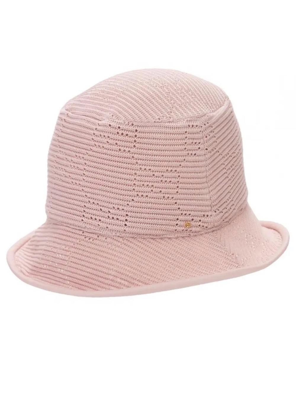 Gucci GG Pink $450 Malibu Crochet Cable Knit Bucket Hat XL NWOT